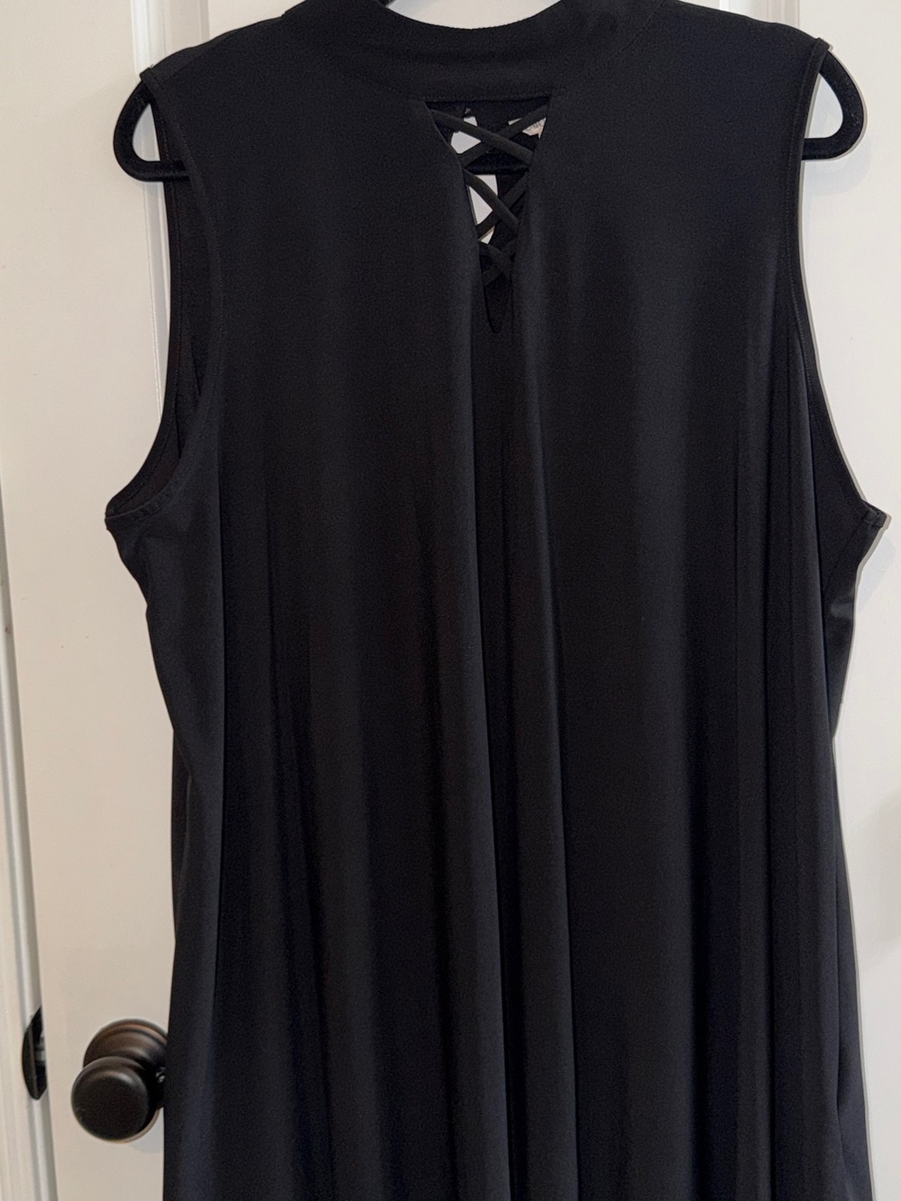 Cato Black Sleeveless Tank with Crisscross Back